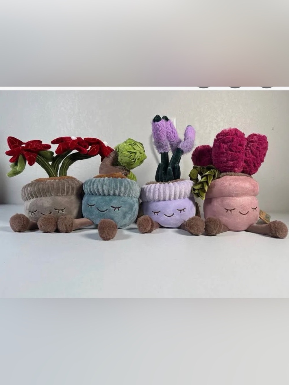 Greenhouse by Russ plant plush of 4